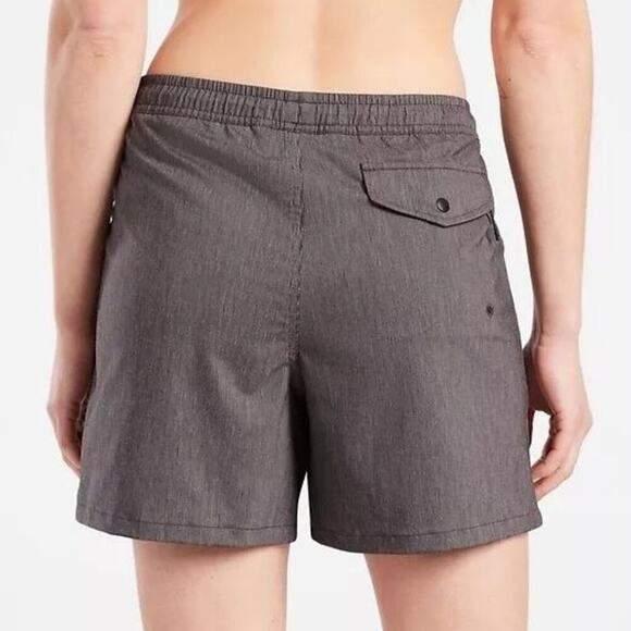 Athleta Women's Marin 5" Board Shorts in Grey Stripe - Picture 2 of 8